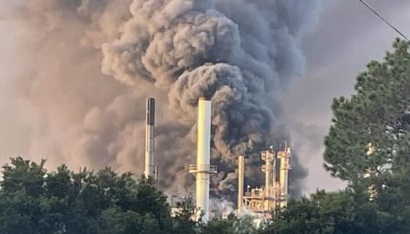 Fragrance manufacturers chemical plant fire and explosions causes local area evacuations